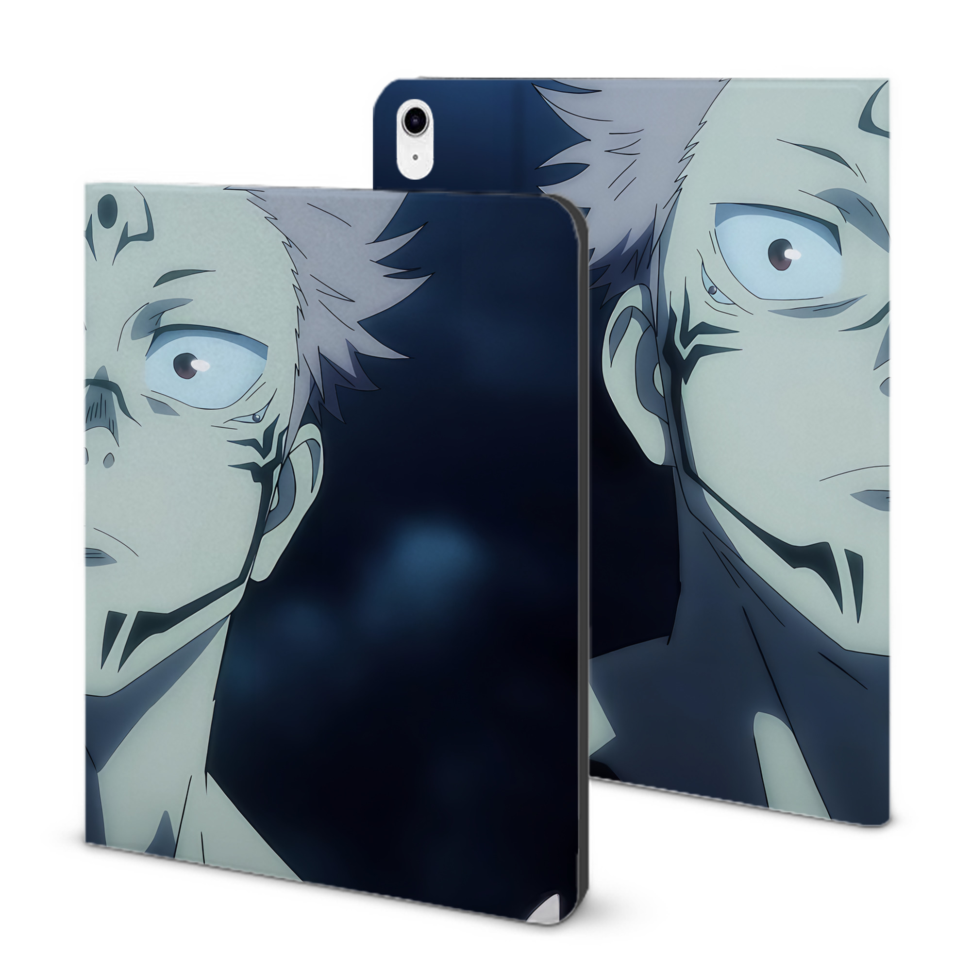 （画像用） 呪術廻戦 Jujutsu Kaisen IPad ケース ブック型 PUレザー TPU 耐衝撃 軽量 薄型 ペン収納なし 全面保護 IPad 各モデル対応
